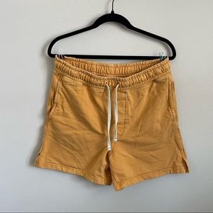 urban outfitters yellow/orange sweat shorts